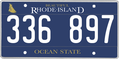 RI license plate 336897