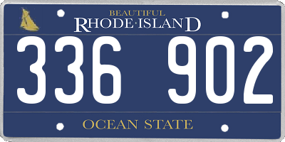 RI license plate 336902