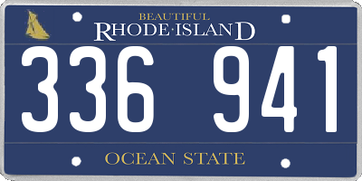 RI license plate 336941