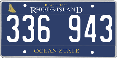 RI license plate 336943