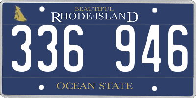 RI license plate 336946