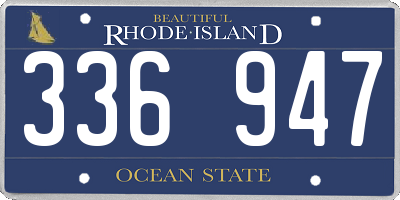RI license plate 336947