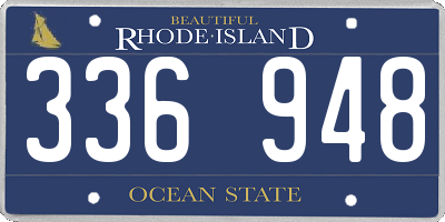 RI license plate 336948