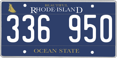 RI license plate 336950