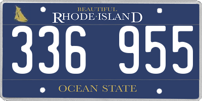 RI license plate 336955