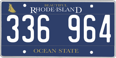 RI license plate 336964