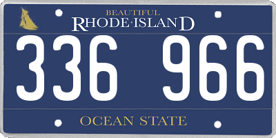 RI license plate 336966