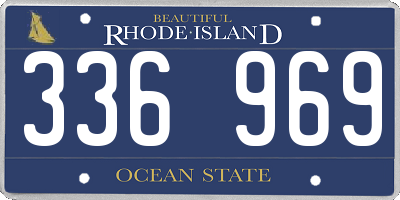 RI license plate 336969