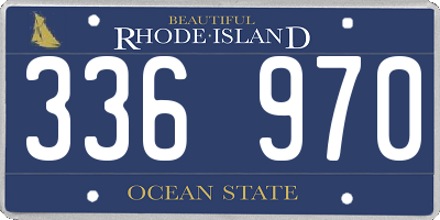 RI license plate 336970