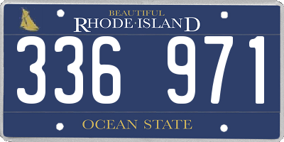RI license plate 336971