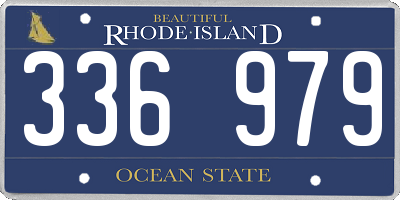 RI license plate 336979