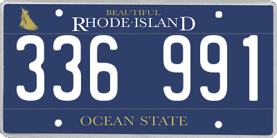 RI license plate 336991
