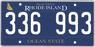 RI license plate 336993