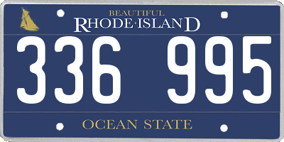 RI license plate 336995