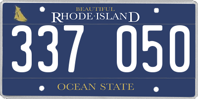RI license plate 337050