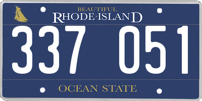 RI license plate 337051