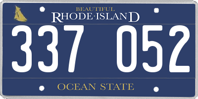 RI license plate 337052