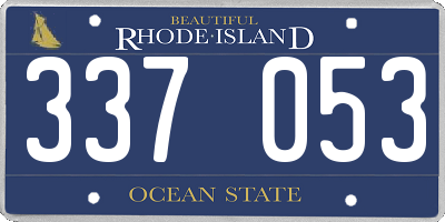 RI license plate 337053