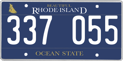 RI license plate 337055