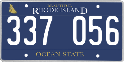 RI license plate 337056