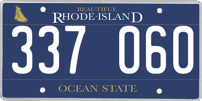 RI license plate 337060