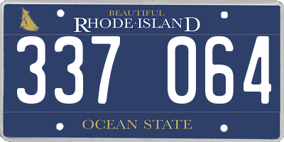 RI license plate 337064