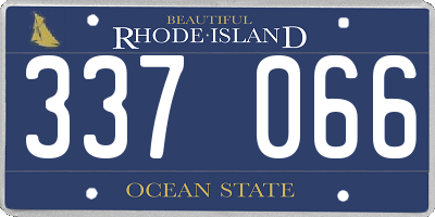 RI license plate 337066