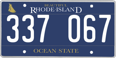 RI license plate 337067