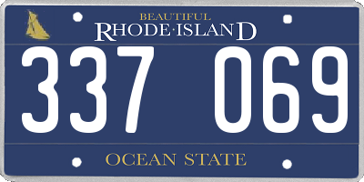 RI license plate 337069