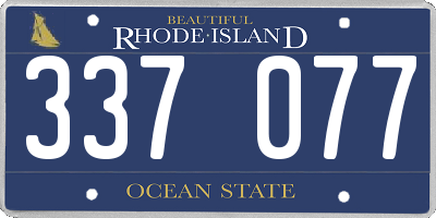 RI license plate 337077