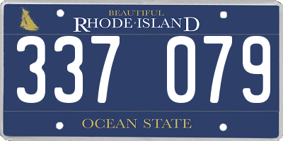 RI license plate 337079