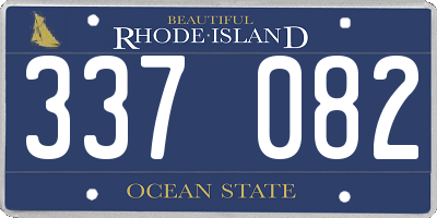 RI license plate 337082