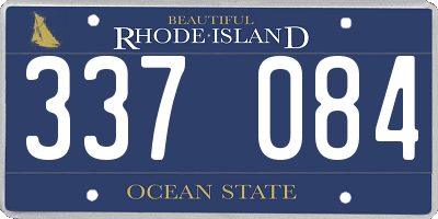 RI license plate 337084