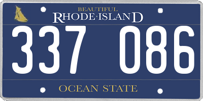 RI license plate 337086