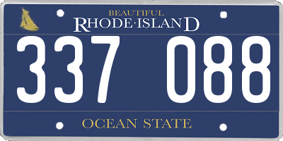 RI license plate 337088