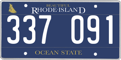 RI license plate 337091