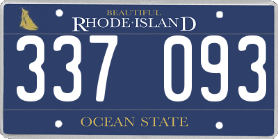 RI license plate 337093