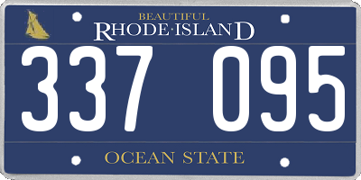 RI license plate 337095