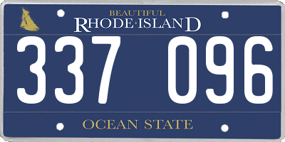 RI license plate 337096