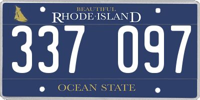 RI license plate 337097