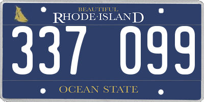 RI license plate 337099
