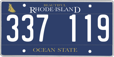 RI license plate 337119