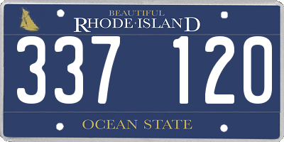 RI license plate 337120