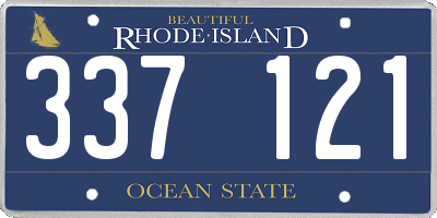RI license plate 337121