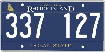 RI license plate 337127