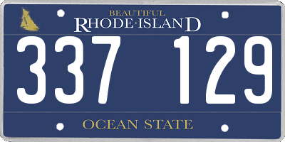 RI license plate 337129