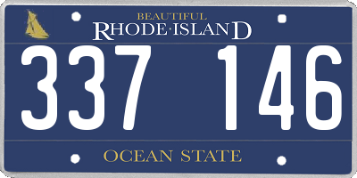 RI license plate 337146