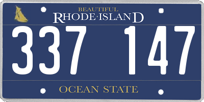 RI license plate 337147