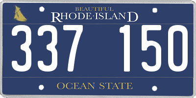 RI license plate 337150
