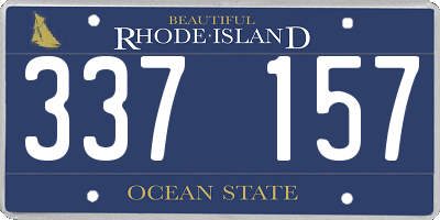 RI license plate 337157